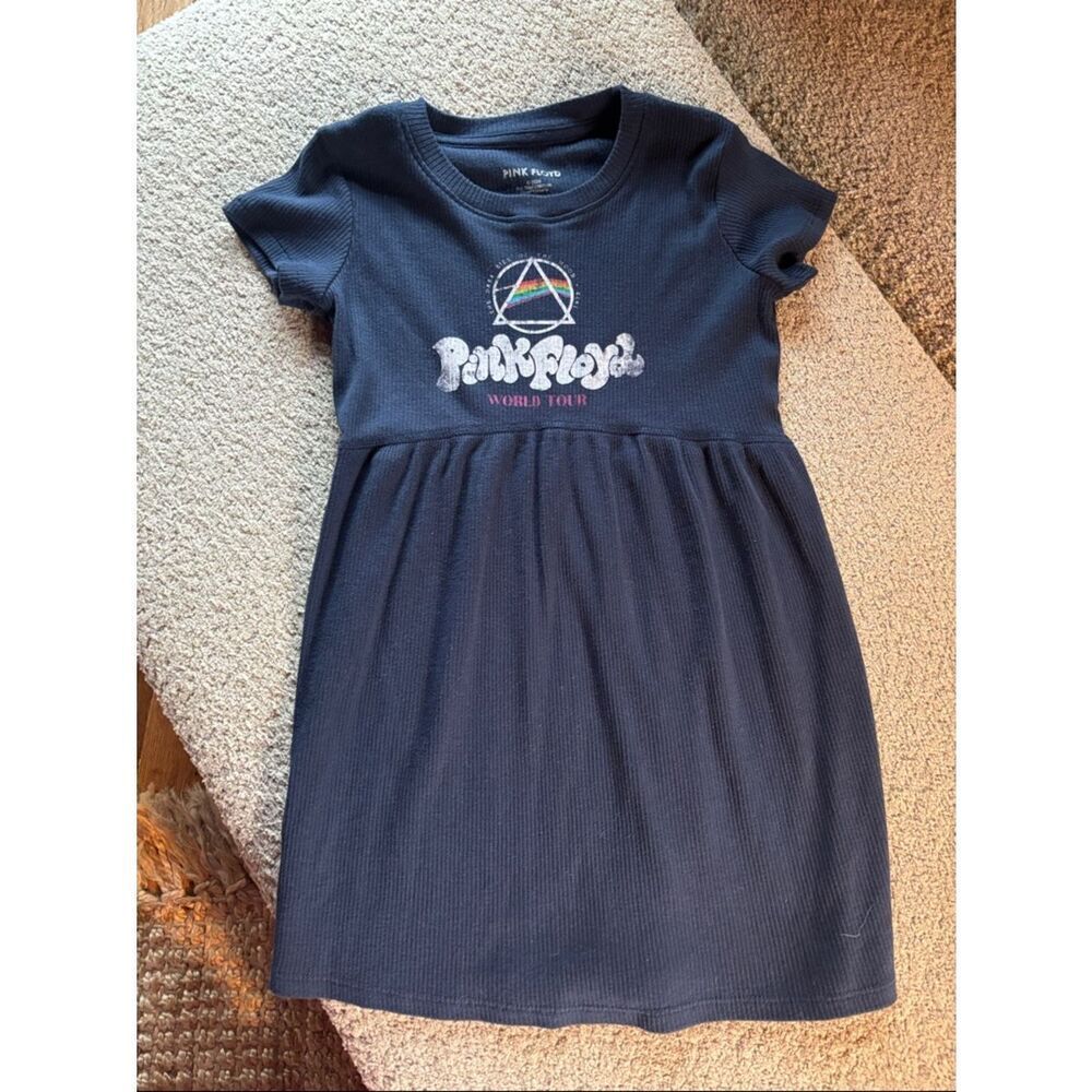 Pink Floyd Navy Band Logo Short Sleeve Dress